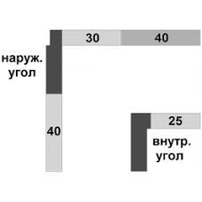 Елемент внутриішнього кута стінової пластикової опалубки 
